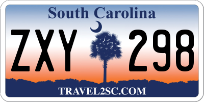 SC license plate ZXY298