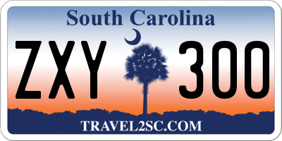 SC license plate ZXY300