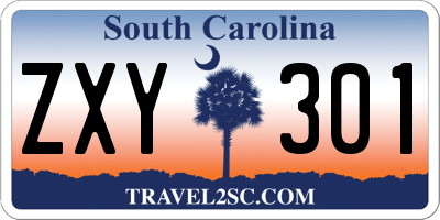 SC license plate ZXY301
