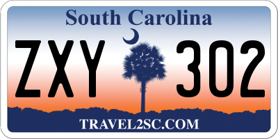 SC license plate ZXY302