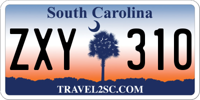 SC license plate ZXY310