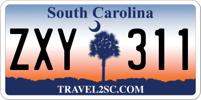 SC license plate ZXY311