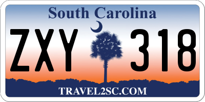 SC license plate ZXY318