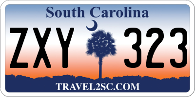 SC license plate ZXY323