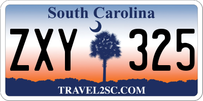 SC license plate ZXY325