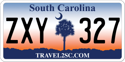 SC license plate ZXY327