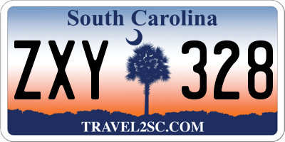 SC license plate ZXY328