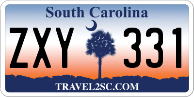 SC license plate ZXY331
