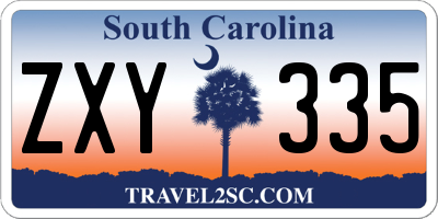 SC license plate ZXY335