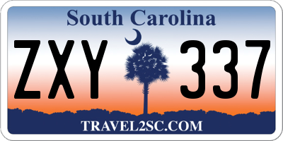 SC license plate ZXY337