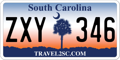 SC license plate ZXY346