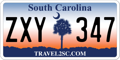 SC license plate ZXY347