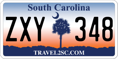 SC license plate ZXY348