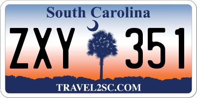 SC license plate ZXY351
