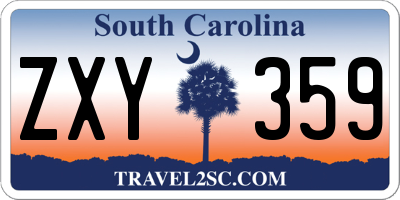 SC license plate ZXY359