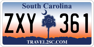 SC license plate ZXY361
