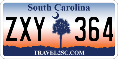 SC license plate ZXY364
