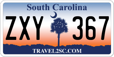 SC license plate ZXY367