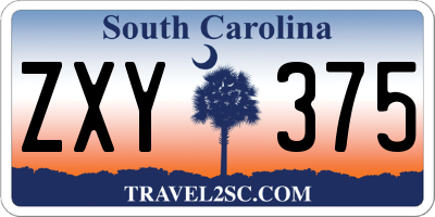 SC license plate ZXY375