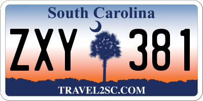 SC license plate ZXY381