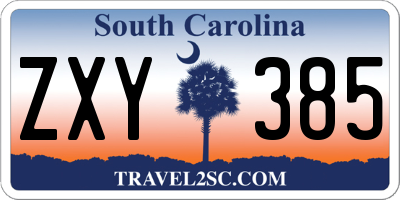 SC license plate ZXY385