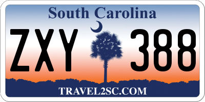 SC license plate ZXY388