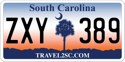SC license plate ZXY389