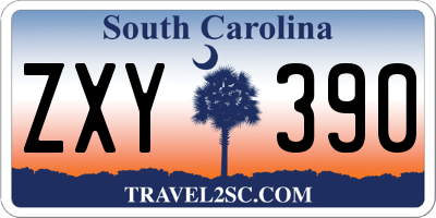 SC license plate ZXY390