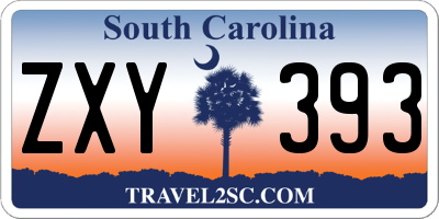 SC license plate ZXY393