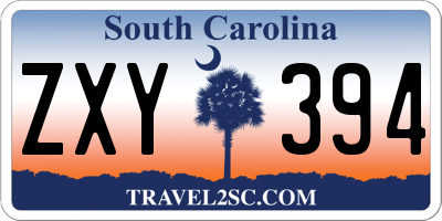 SC license plate ZXY394