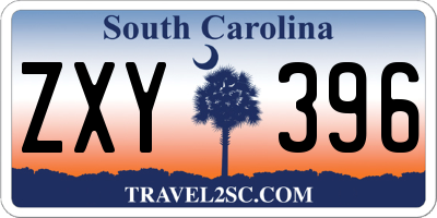 SC license plate ZXY396