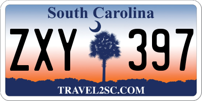 SC license plate ZXY397