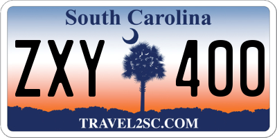 SC license plate ZXY400