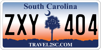 SC license plate ZXY404