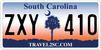 SC license plate ZXY410