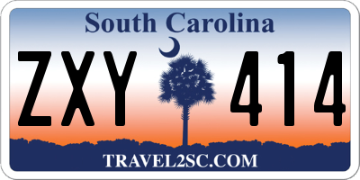 SC license plate ZXY414