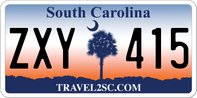 SC license plate ZXY415