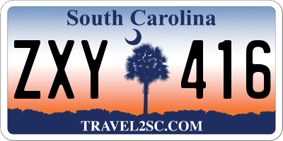 SC license plate ZXY416