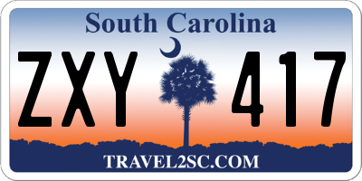 SC license plate ZXY417