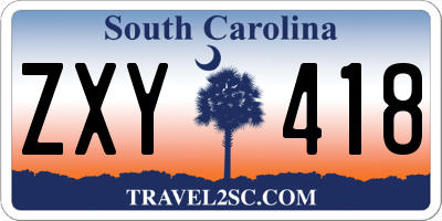 SC license plate ZXY418