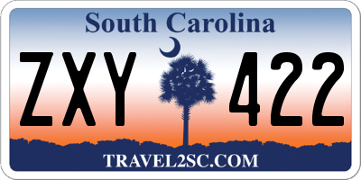 SC license plate ZXY422