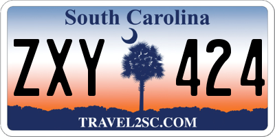 SC license plate ZXY424