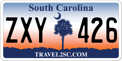 SC license plate ZXY426