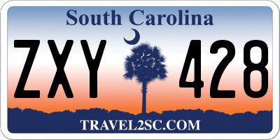 SC license plate ZXY428
