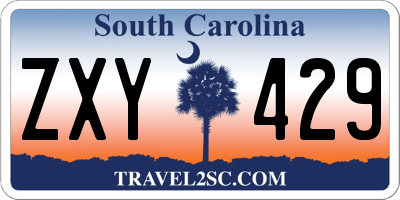 SC license plate ZXY429