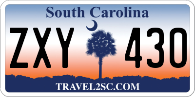 SC license plate ZXY430