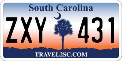 SC license plate ZXY431