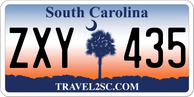 SC license plate ZXY435