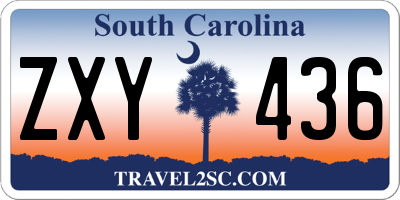 SC license plate ZXY436