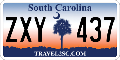 SC license plate ZXY437